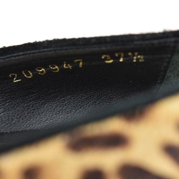 YVES SAINT LAURENT "Tribtoo": Leopard, Calf-Hair Platform Heels/Pumps - Picture 7 of 10